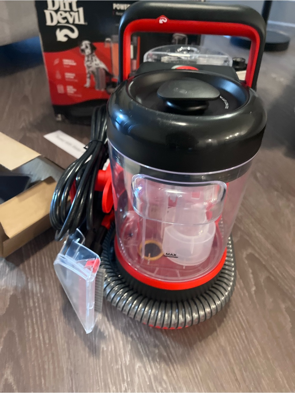 Dirt Devil Portable Carpet Cleaner - Black & Red